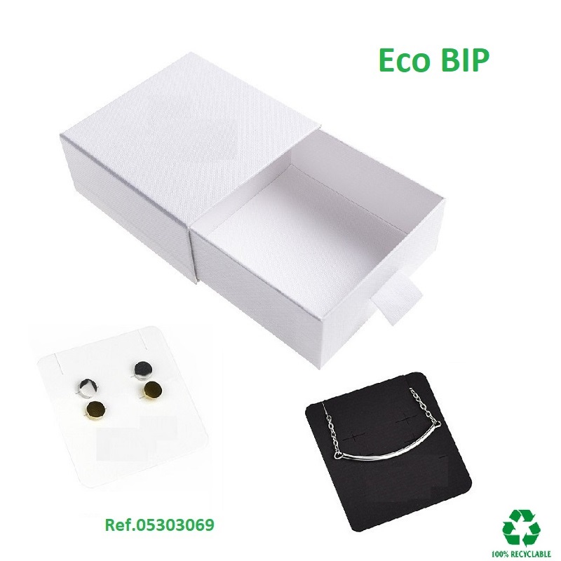 Caja Eco BIP pendientes-cad/colgante 90x87x40 mm.